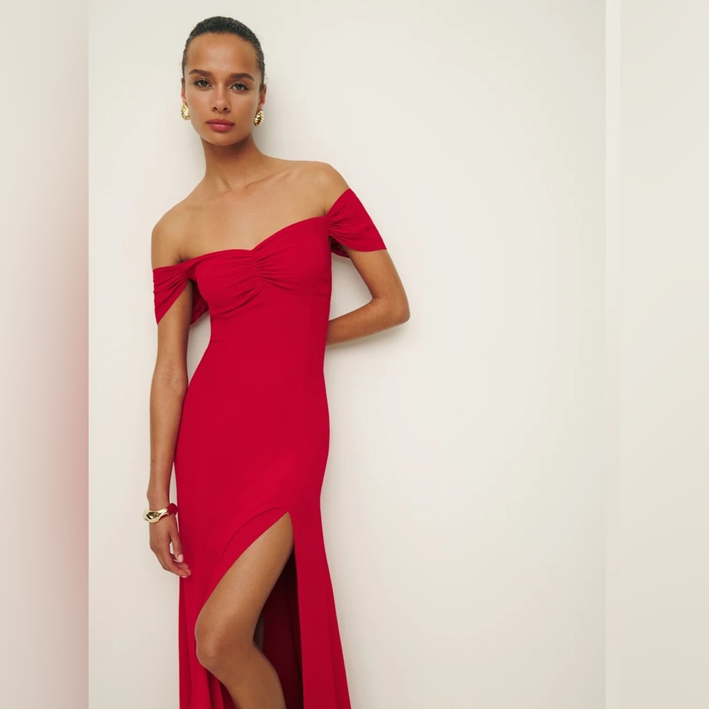 Reformation Ember Dress In Lipstick